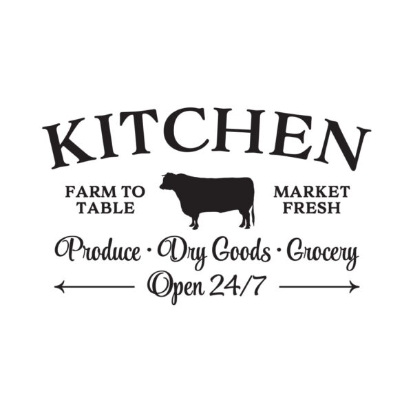 Kitchen Farm to Table Market Fresh Vinyl Wall Decal