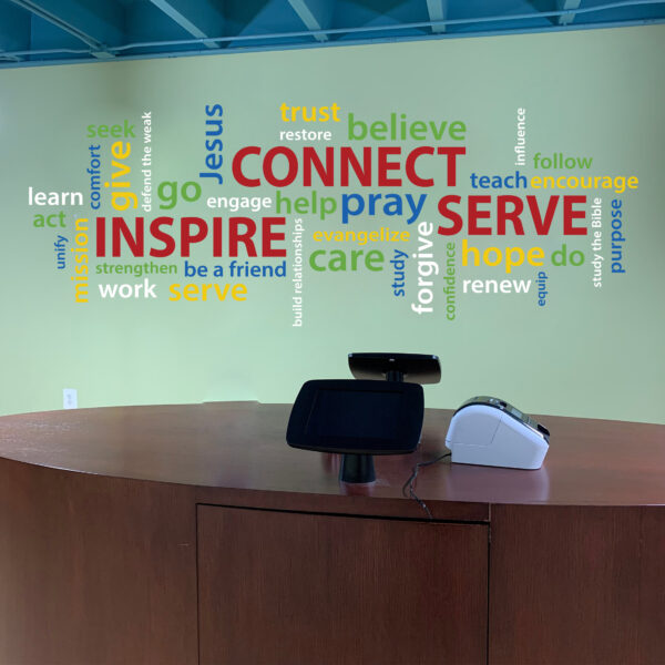 Inspire Connect Serve Vinyl Wall Decal