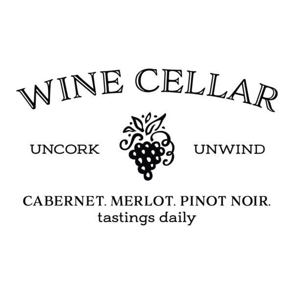 WINE CELLAR Uncork Unwind Vinyl Wall Decal 3