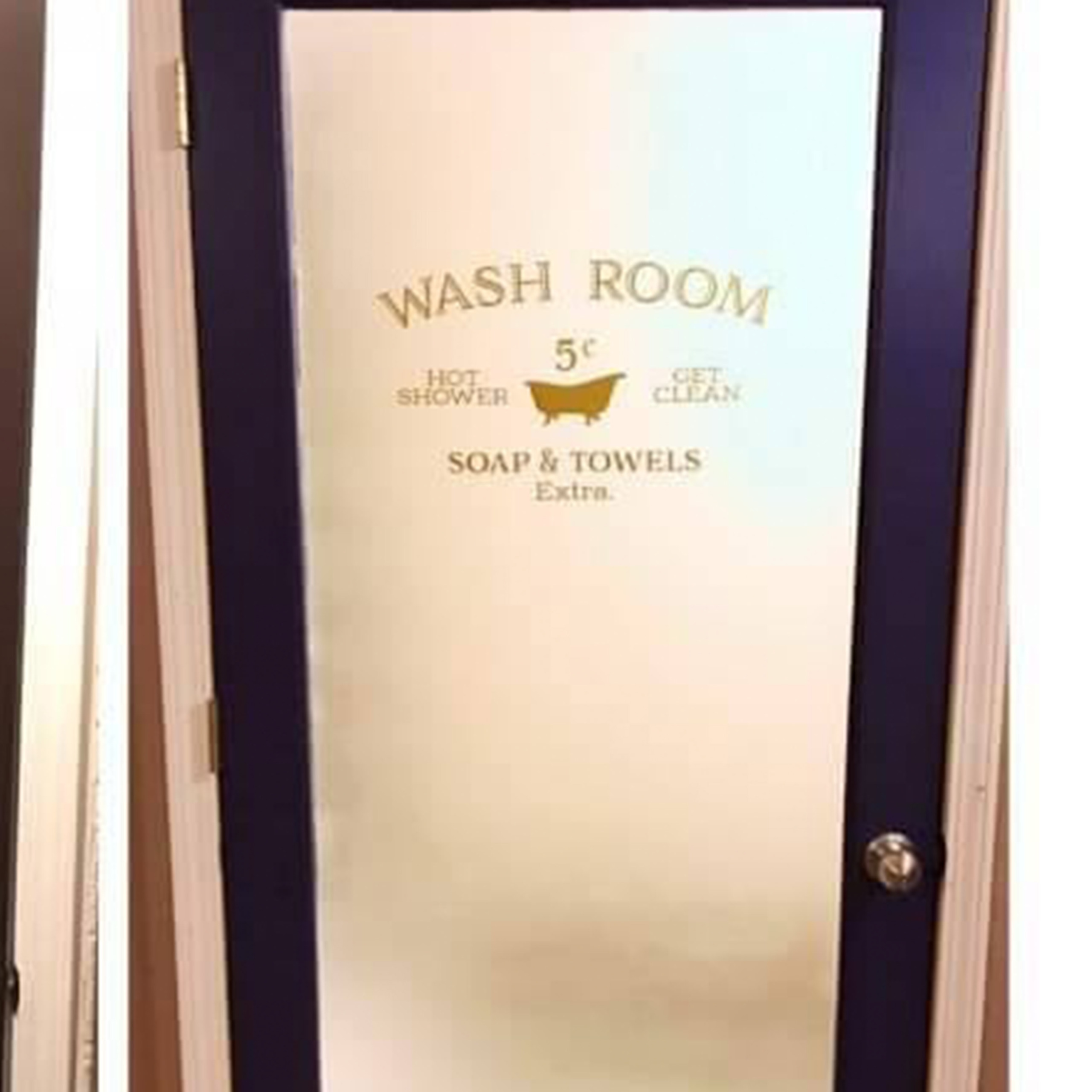 Wash Room Hot Shower Vinyl Wall Decal 2 by Wild Eyes Signs, Get Clean, Soap Towels Extra, Wash Room Decor, Door Sign, Modern Wall Decor, HH2213 - Image 6