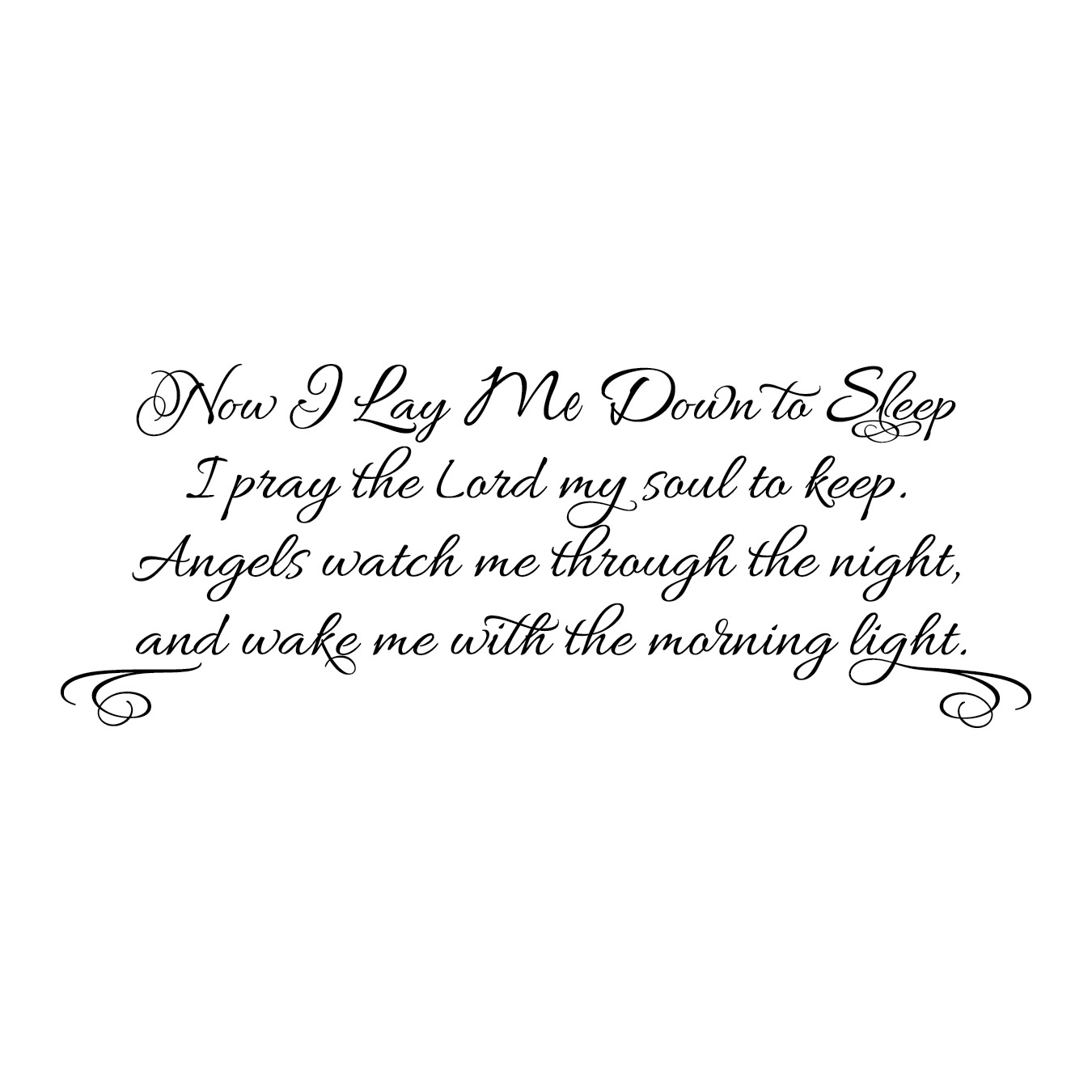 Now I Lay Me Down To Sleep Vinyl Wall Decal 2 Pray The Lord My Soul