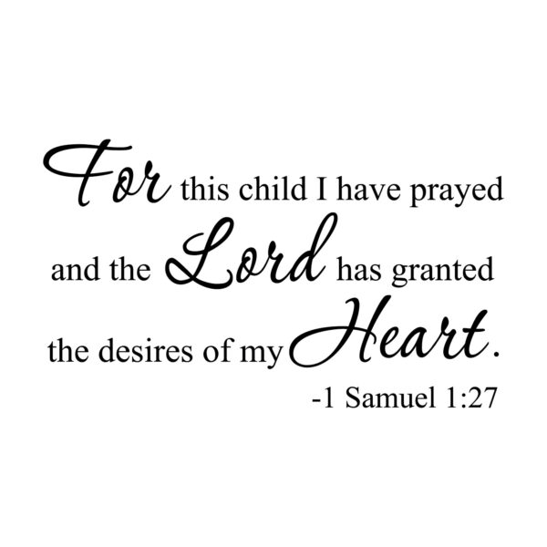 1 Samuel 1v27 Vinyl Wall Decal 33