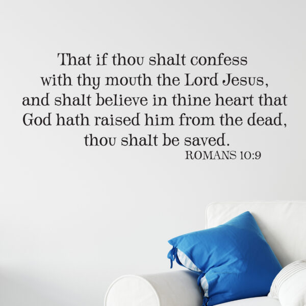 Romans 10v9 Vinyl Wall Decal