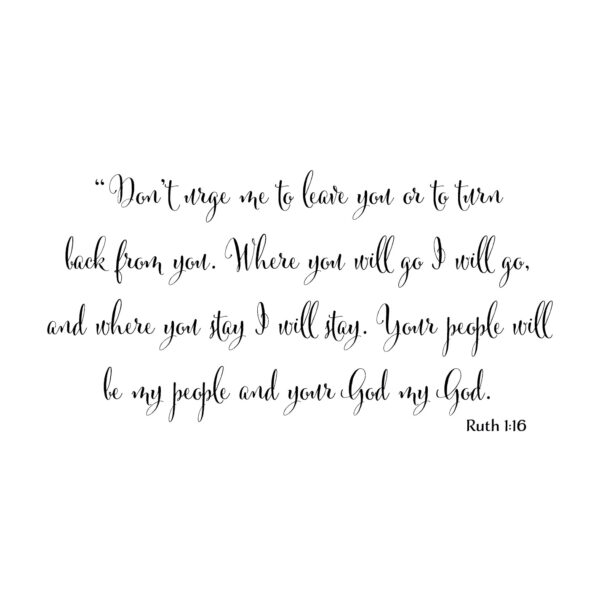 Ruth 1v16 Vinyl Wall Decal