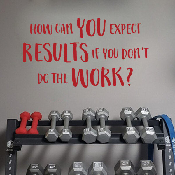 How Can You Expect Results Vinyl Wall Decal