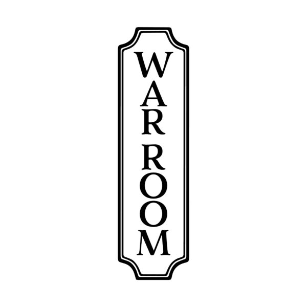 WAR ROOM Vertical Vinyl Wall Decal