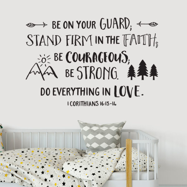 1 Corinthians 16v13-14 Vinyl Wall Decal 10