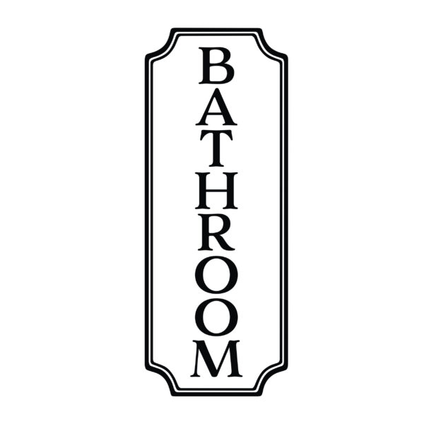 Bathroom Sign Vinyl Wall Decal