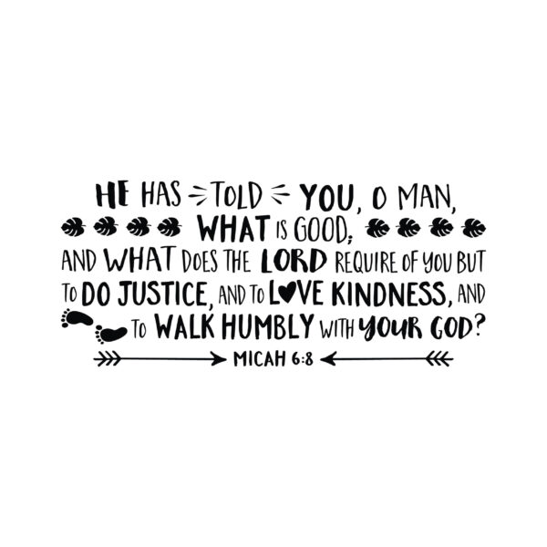 Micah 6v8 KJV Vinyl Wall Decal 4