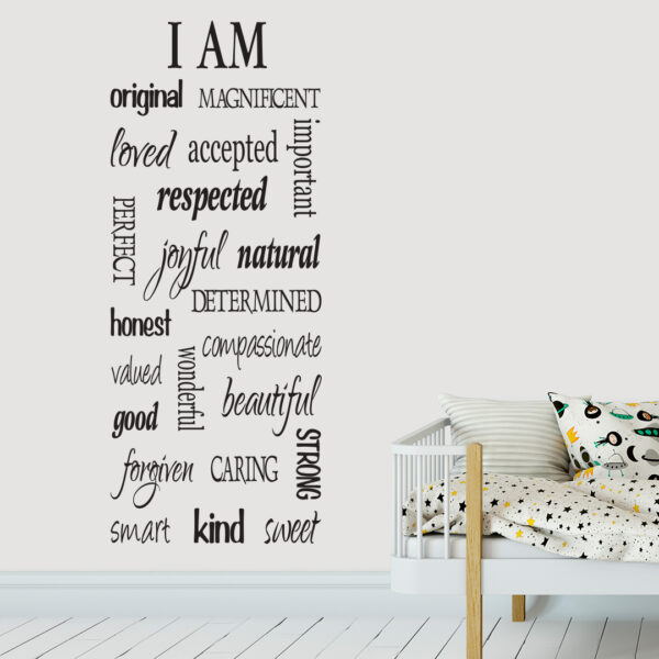 I AM Collage Vinyl Wall Decal