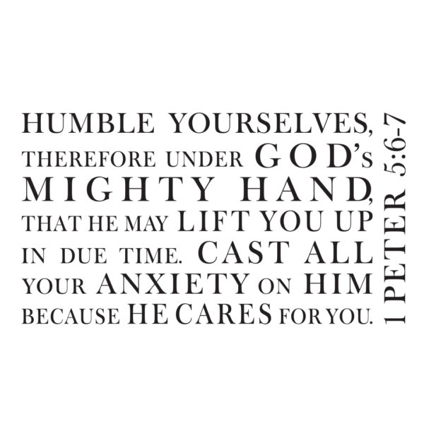 1 PETER 5v6 Vinyl Wall Decal