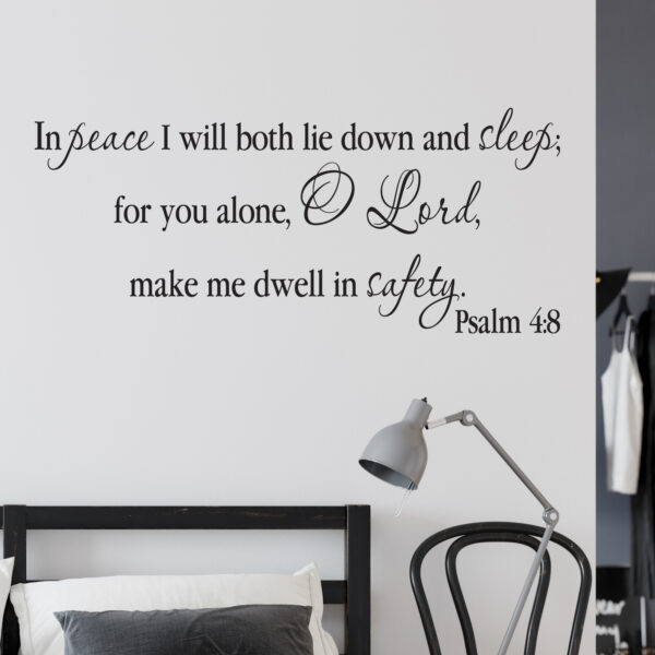 Psalm 4v8 Vinyl Wall Decal 2