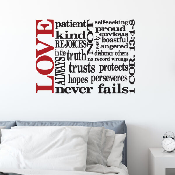 1 Corinthians 13V4-8 Vinyl Wall Decal 5