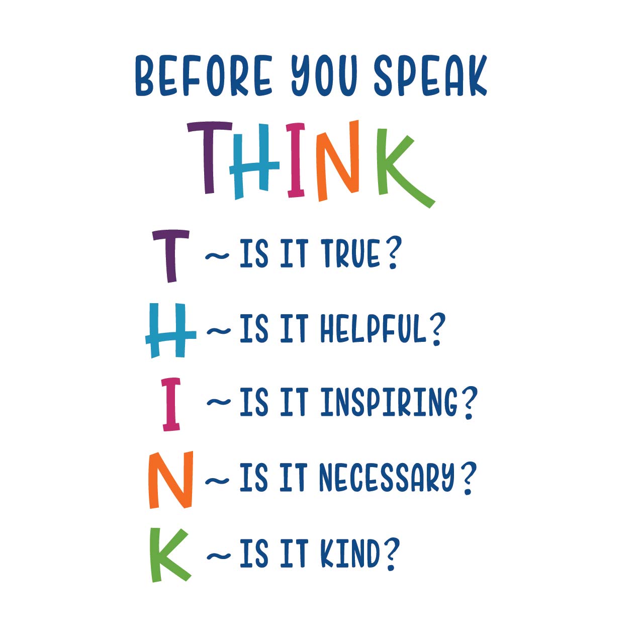 Before You Speak THINK Vinyl Wall Decal