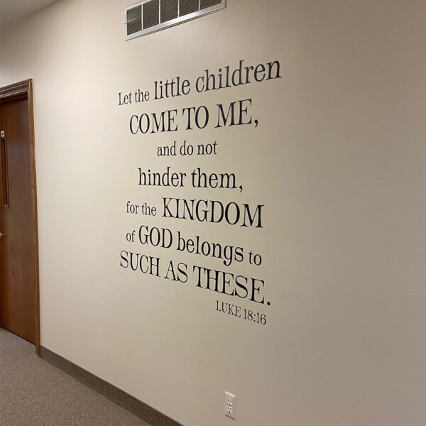Luke 18v16 Vinyl Wall Decal 2