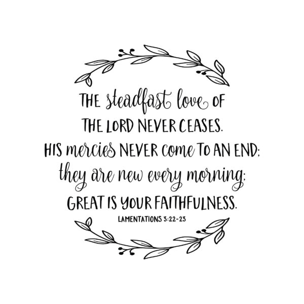 Lamentations 3v22-23 Vinyl Wall Decal 5