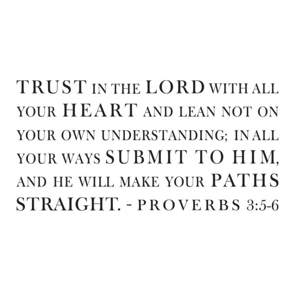 Proverbs 3v5-6 Vinyl Wall Decal 10