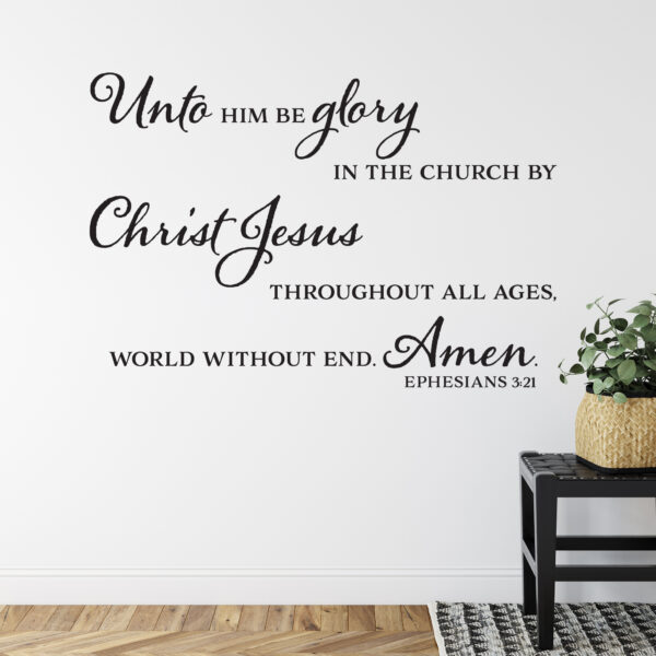 Ephesians 3v21 Vinyl Wall Decal
