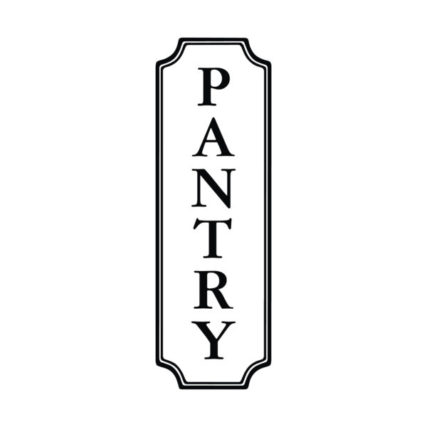 PANTRY Vertical Vinyl Wall Decal 2 by Wild Eyes Signs, PANTRY Decal, Glass Door Decal, Vinyl Lettering, Rectangle Border Frame Sign, Wall Sticker, Vinyl Wall Decal, HH2414
