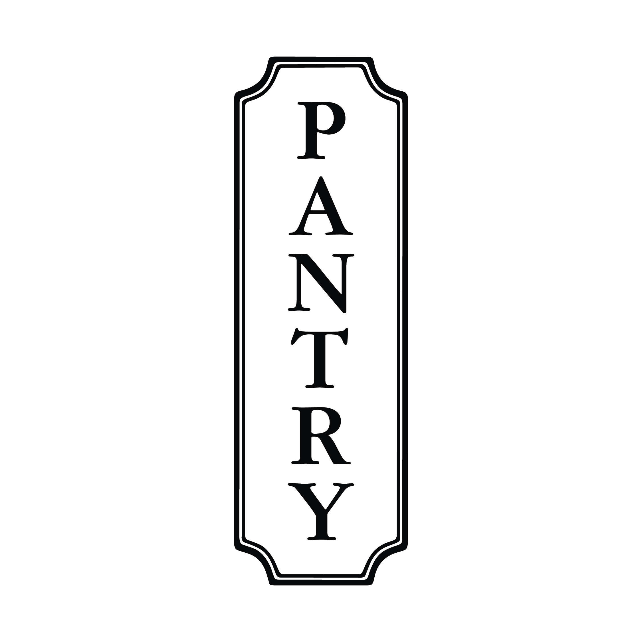 PANTRY Vertical Vinyl Wall Decal 2 by Wild Eyes Signs, PANTRY Decal, Glass Door Decal, Vinyl Lettering, Rectangle Border Frame Sign, Wall Sticker, Vinyl Wall Decal, HH2414