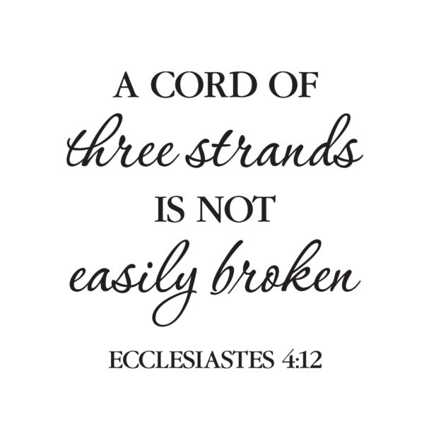 Ecclesiastes 4:12 Vinyl Wall Decal 2