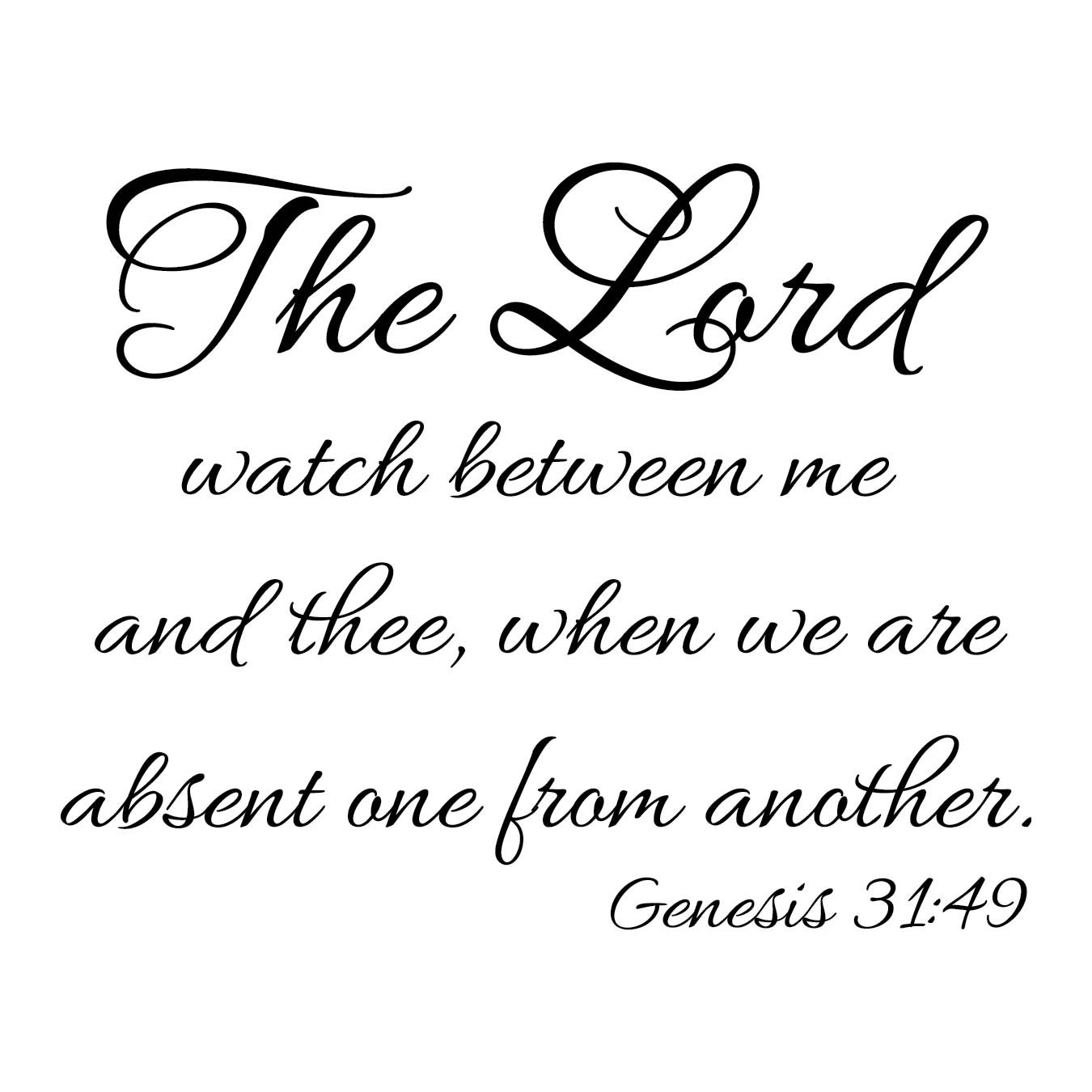 Genesis 31v49 Vinyl Wall Decal 1