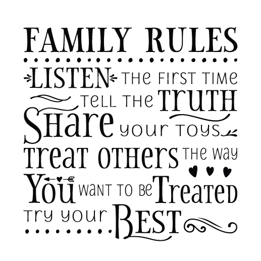 Family Rules Wall Decal by Wild Eyes Signs HH2056 - Image 2
