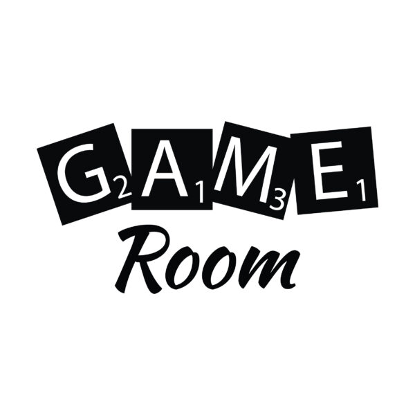 Custom for Suzette - vinyl wall decal - Game Room