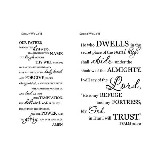 Custom for Stacy - The Lords Prayer, Psalm 91