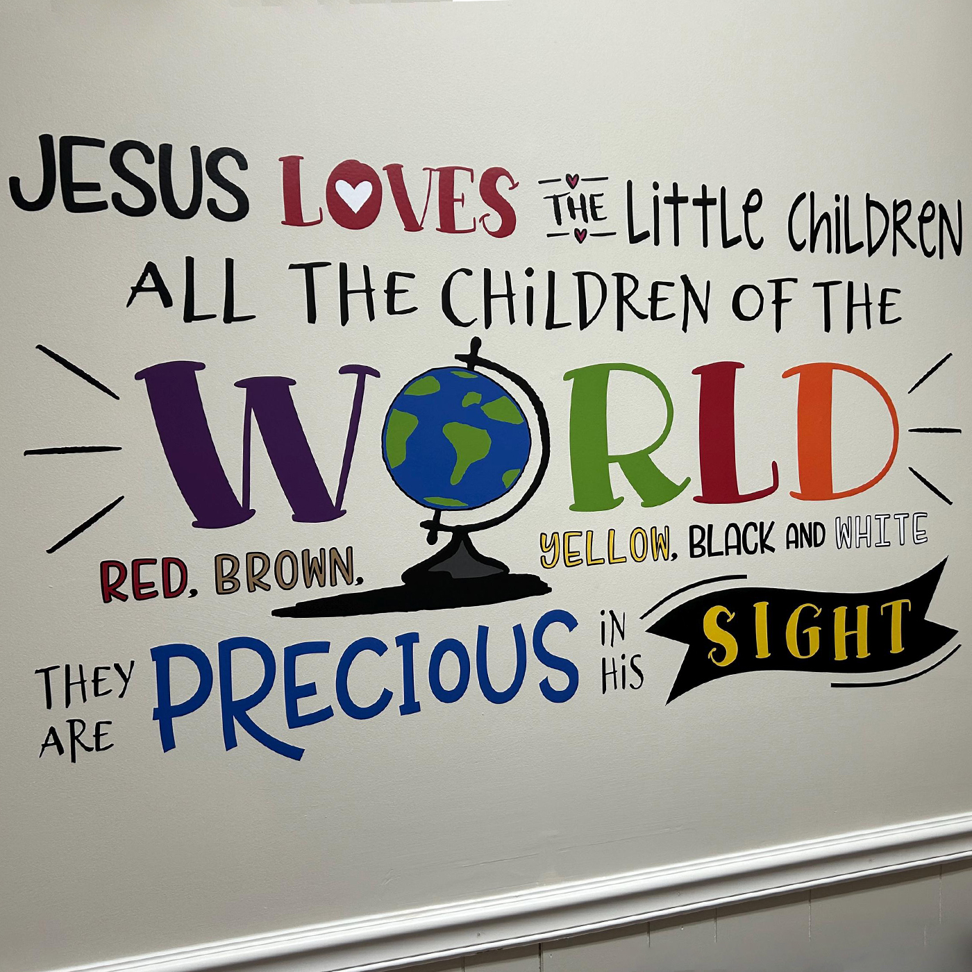 Jesus loves the little children - RE3203 - vinyl wall decal